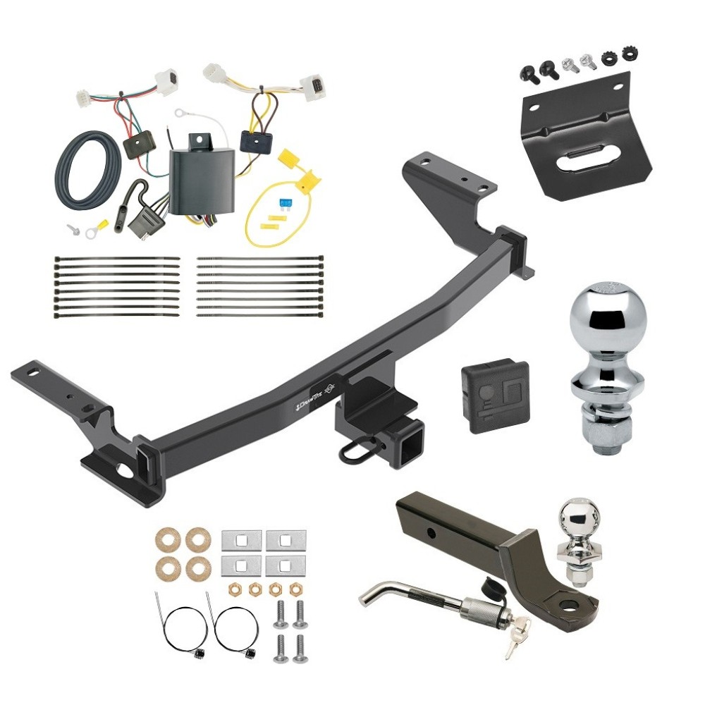 Custom Fit Trailer Hitch Wiring Harness (Plug & Play) 2" Drop Ball-Mount w/ Locking Pin/Clip 2" Chrome Ball 4-Flat Mounting Bracket 1-7/8" Chrome Ball Rubber Hitch Plug Cover Installation Hardware Installation Instructions 76138 118746 Ultimate Tow Package For 17-21 Mazda CX-5 Trailer Hitch w/ Wiring 2" Drop Mount Dual 2" and 1-7/8" Ball Lock Bracket Cover 2" Receiver