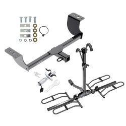 Trailer Tow Hitch For 05-23 Chrysler 300 08-22 Dodge Challenger 06-23 Charger 05-08 Magnum Platform Style 2 Bike Rack w/ Anti Rattle Hitch Lock 