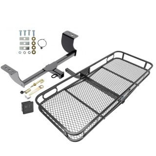 Trailer Tow Hitch For 05-23 Chrysler 300 08-22 Dodge Challenger 06-23 Charger 05-08 Magnum Basket Cargo Carrier Platform Hitch Lock and Cover 
