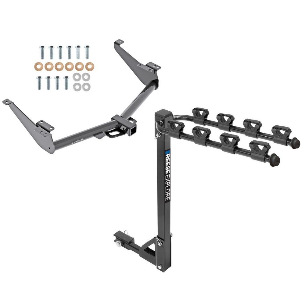 Custom Fit Trailer Hitch 4 Bike Carrier Installation Hardware Installation Instructions 76154 1393100G Draw-Tite Trailer Tow Hitch 4 Bike Rack 17-23 Nissan Titan except XD tilt away adult or child arms fold down carrier 17 18 19 20 21 22 23 2017 2018 201 Trailer Tow Hitch w/ 4 Bike Rack For 17-24 Nissan Titan except XD tilt away adult or child arms fold down carrier