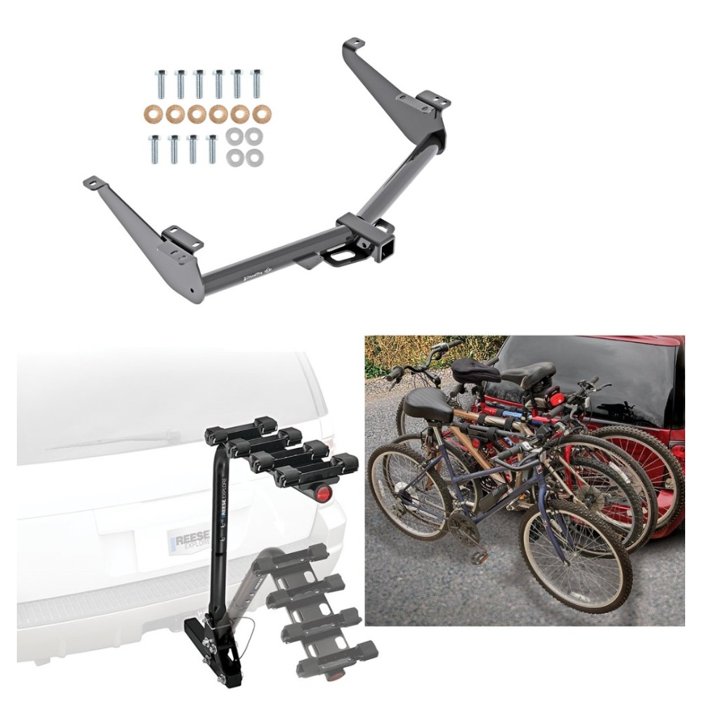 Custom Fit Trailer Hitch 4 Bike Carrier Installation Hardware Installation Instructions 76154 63124 Draw-Tite Trailer Hitch 4 Bike Rack 17-23 Nissan Titan except XD Approved Recreational Offroad Use Carrier Adult Woman or Child Bicycles Foldable 17 18 19 Trailer Hitch w/ 4 Bike Rack For 17-24 Nissan Titan except XD Approved for Recreational & Offroad Use Carrier for Adult Woman or Child Bicycles Foldable