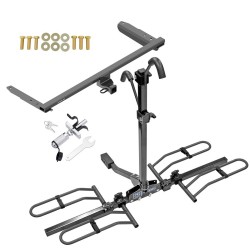 Trailer Tow Hitch For 18-24 Honda Odyssey Platform Style 2 Bike Rack w/ Anti Rattle Hitch Lock