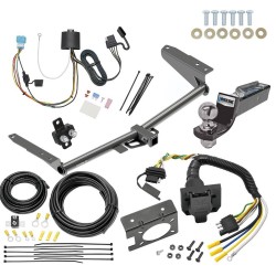 Trailer Hitch Tow Package w/ 7-Way RV Wiring For 18-24 Honda Odyssey With Fuse Provisions w/ 2" Drop Mount 2" Ball Class 3 2" Receiver 
