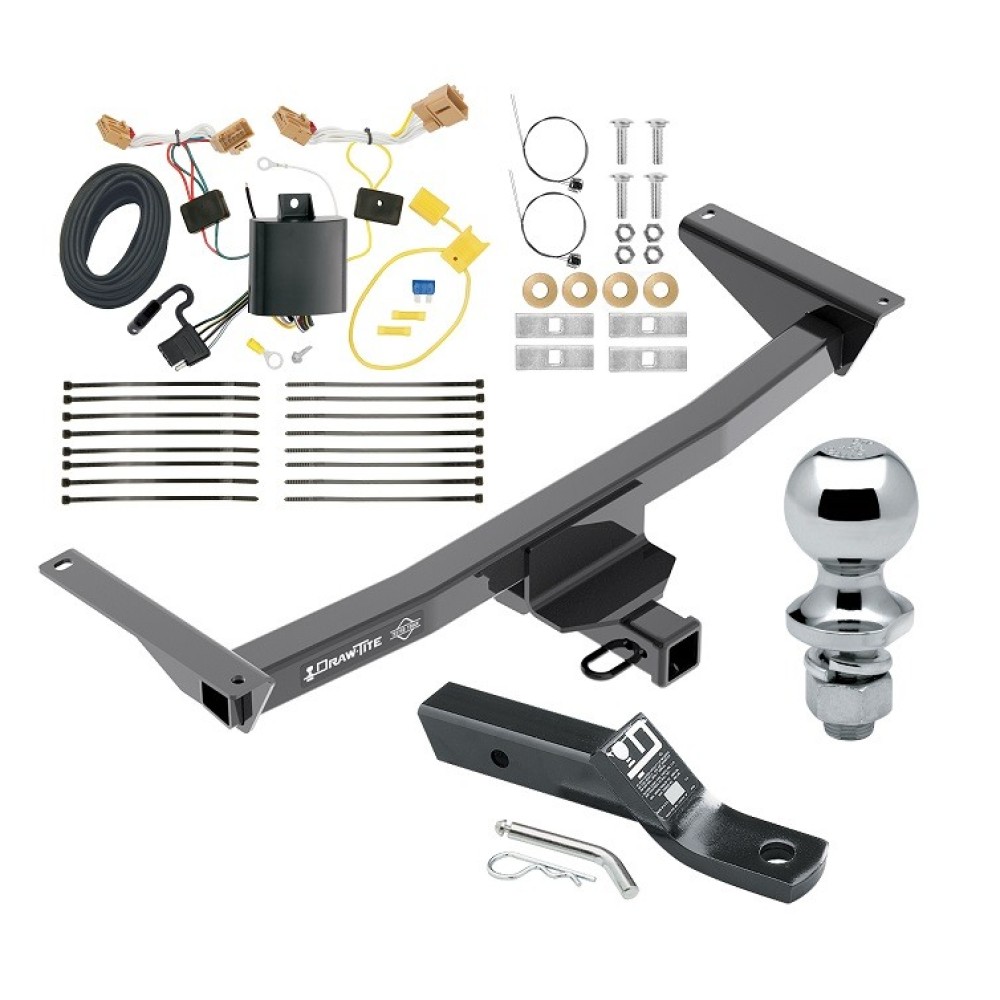 Custom Fit Trailer Hitch Wiring Harness (Plug & Play) 2" Drop Ball-Mount w/ Pin/Clip 1-7/8" Chrome Ball Installation Hardware Installation Instructions 76176 118754 23 63816 Draw-Tite Trailer Tow Hitch 18-23 Volkswagen Atlas Complete Packag Trailer Tow Hitch For 18-24 Volkswagen Atlas Complete Package w/ Wiring and 1-7/8" Ball
