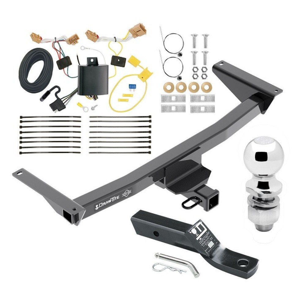 Custom Fit Trailer Hitch Wiring Harness (Plug & Play) 2" Drop Ball-Mount w/ Pin/Clip 2" Chrome Ball Installation Hardware Installation Instructions 76176 118754 23 63845 Draw-Tite Trailer Tow Hitch 18-23 Volkswagen Atlas Complete Package Wi Trailer Tow Hitch For 18-24 Volkswagen Atlas Complete Package w/ Wiring and 2" Ball
