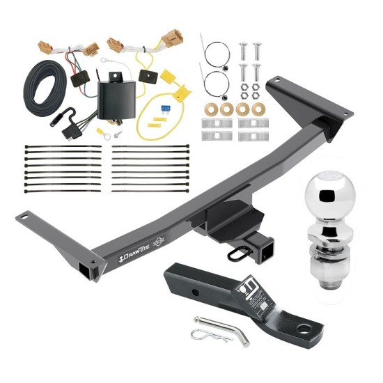 Custom Fit Trailer Hitch Wiring Harness (Plug & Play) 2" Drop Ball-Mount w/ Pin/Clip 2" Chrome Ball Installation Hardware Installation Instructions 76176 118754 23 63845 Draw-Tite Trailer Tow Hitch 18-23 Volkswagen Atlas Complete Package Wi Trailer Tow Hitch For 18-24 Volkswagen Atlas Complete Package w/ Wiring and 2" Ball