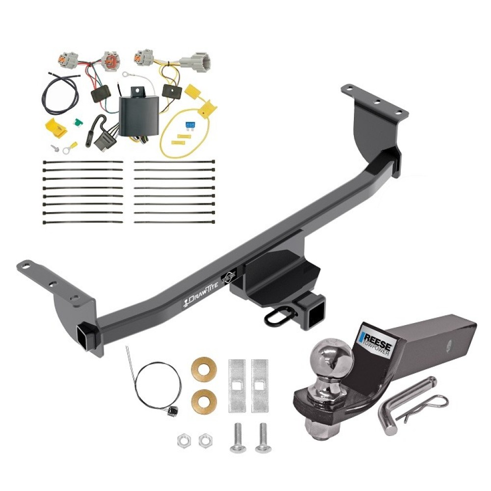 Custom Fit Trailer Hitch Wiring Harness (Plug & Play) 2" Drop Ball-Mount w/ Pin/Clip 2" Chrome Ball Installation Hardware Installation Instructions 76177 118757 21536 Draw-Tite Tow Package 17-19 Nissan Rogue Sport Trailer Hitch Wiring 2&quo Tow Package For 17-19 Nissan Rogue Sport Trailer Hitch w/ Wiring 2" Drop Mount 2" Ball 2" Receiver