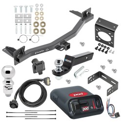 For 2018-2024 Buick Enclave Trailer Hitch Tow PKG w/ Pro Series POD Brake Control + Generic BC Wiring Adapter + 7-Way RV Wiring + 2" & 2-5/16" Ball & Drop Mount By Draw-Tite