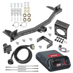For 2018-2024 Buick Enclave Trailer Hitch Tow PKG w/ Pro Series POD Brake Control + Generic BC Wiring Adapter + 7-Way RV Wiring By Draw-Tite