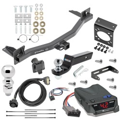 For 2018-2024 Buick Enclave Trailer Hitch Tow PKG w/ Tekonsha BRAKE-EVN Brake Control + Generic BC Wiring Adapter + 7-Way RV Wiring + 2" & 2-5/16" Ball & Drop Mount By Draw-Tite
