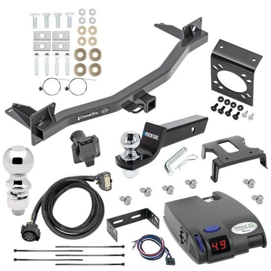 For 2018-2023 Buick Enclave Trailer Hitch Tow PKG w/ Tekonsha Primus IQ Brake Control + 7-Way RV Wiring + 2" & 2-5/16" Ball & Drop Mount By Draw-Tite