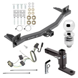 For 2018-2024 Buick Enclave Trailer Hitch Tow PKG w/ 4-Flat Wiring Harness + Adjustable Drop Rise Ball Mount + Pin/Clip + 2" Ball By Draw-Tite