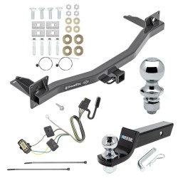 For 2018-2024 Buick Enclave Trailer Hitch Tow PKG w/ 4-Flat Wiring + Starter Kit Ball Mount w/ 2" Drop & 2" Ball + 1-7/8" Ball By Draw-Tite