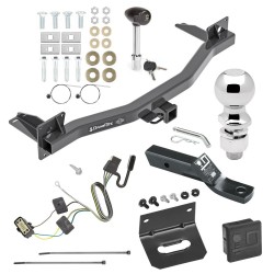 For 2018-2024 Buick Enclave Trailer Hitch Tow PKG w/ 4-Flat Wiring + Ball Mount w/ 2" Drop + 2-5/16" Ball + Wiring Bracket + Hitch Lock + Hitch Cover By Draw-Tite
