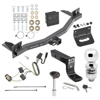 For 2018-2023 Buick Enclave Trailer Hitch Tow PKG w/ 4-Flat Wiring + Ball Mount w/ 4" Drop + 2" Ball + Wiring Bracket + Hitch Lock + Hitch Cover By Draw-Tite