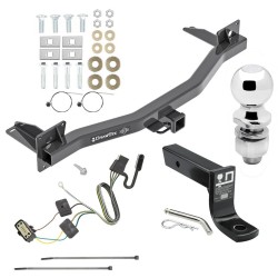 For 2018-2024 Buick Enclave Trailer Hitch Tow PKG w/ 4-Flat Wiring + Ball Mount w/ 4" Drop + 2" Ball By Draw-Tite