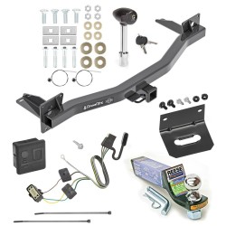 For 2018-2024 Buick Enclave Trailer Hitch Tow PKG w/ 4-Flat Wiring + Starter Kit Ball Mount w/ 2" Drop & 1-7/8" Ball + Wiring Bracket + Hitch Lock + Hitch Cover By Draw-Tite