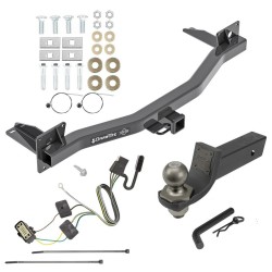 For 2018-2024 Buick Enclave Trailer Hitch Tow PKG w/ 4-Flat Wiring + Interlock Tactical Starter Kit w/ 2" Drop & 2" Ball By Draw-Tite