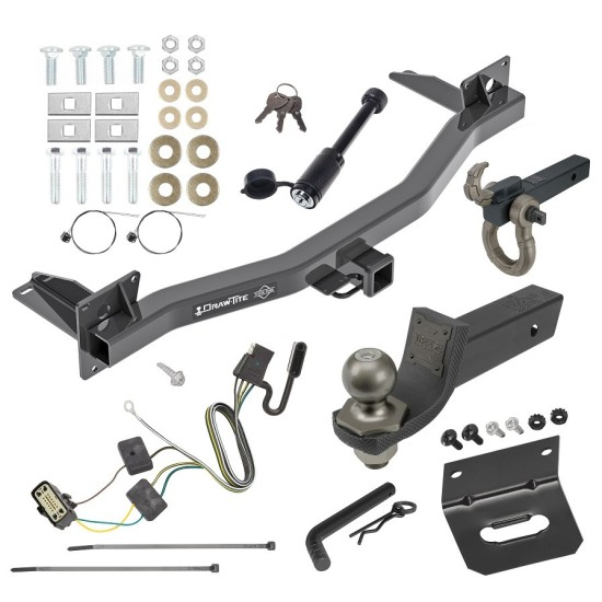 For 2018-2023 Chevy Traverse Trailer Hitch kit by: Draw-Tite For 2018-2023 Chevrolet Traverse Trailer Hitch Tow PKG w/ 4-Flat Wiring + Interlock Tactical Starter Kit w/ 2" Drop & 2" Ball + Tactical Hook & Shackle Mount + Tactical Dogbone Lock + Wiring Bracket By Draw-Tite