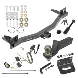 For 2018-2024 Buick Enclave Trailer Hitch Tow PKG w/ 4-Flat Wiring + Interlock Tactical Starter Kit w/ 2" Drop & 2" Ball + Tactical Dogbone Lock + Wiring Bracket By Draw-Tite