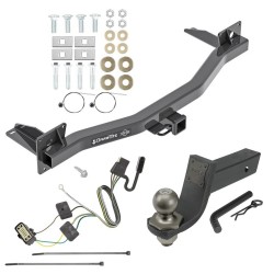 For 2018-2024 Buick Enclave Trailer Hitch Tow PKG w/ 4-Flat Wiring + Interlock Tactical Starter Kit w/ 3-1/4" Drop & 2" Ball By Draw-Tite