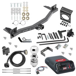 For 2018-2024 Buick Enclave Trailer Hitch Tow PKG w/ 6K Round Bar Weight Distribution Hitch w/ 2-5/16" Ball + 2" Ball + Pin/Clip + Pro Series POD Brake Control + Generic BC Wiring Adapter + 7-Way RV Wiring By Draw-Tite