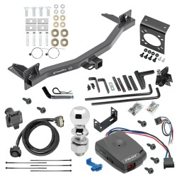 For 2018-2024 Buick Enclave Trailer Hitch Tow PKG w/ 6K Round Bar Weight Distribution Hitch w/ 2-5/16" Ball + 2" Ball + Pin/Clip + Pro Series Pilot Brake Control + Generic BC Wiring Adapter + 7-Way RV Wiring By Draw-Tite