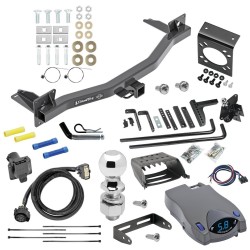 For 2018-2024 Buick Enclave Trailer Hitch Tow PKG w/ 6K Round Bar Weight Distribution Hitch w/ 2-5/16" Ball + 2" Ball + Pin/Clip + Tekonsha Prodigy P2 Brake Control + 7-Way RV Wiring By Draw-Tite