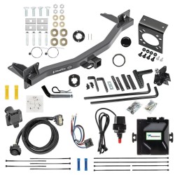 For 2018-2024 Buick Enclave Trailer Hitch Tow PKG w/ 6K Round Bar Weight Distribution Hitch w/ 2-5/16" Ball + Pin/Clip + Tekonsha Prodigy iD Bluetooth Wireless Brake Control + 7-Way RV Wiring By Draw-Tite