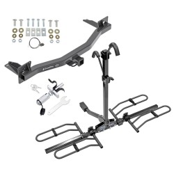 Trailer Tow Hitch For 18-24 Chevy Traverse Buick Enclave Platform Style 2 Bike Rack w/ Anti Rattle Hitch Lock