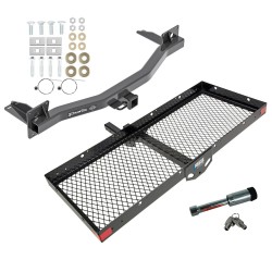 For 2018-2024 Buick Enclave Trailer Hitch Tow PKG w/ 48" x 20" Cargo Carrier + Hitch Lock By Draw-Tite