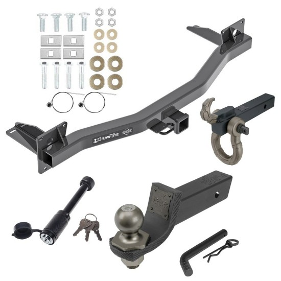 For 2018-2023 Chevy Traverse Trailer Hitch kit by: Draw-Tite For 2018-2023 Chevrolet Traverse Trailer Hitch Tow PKG + Interlock Tactical Starter Kit w/ 2" Drop & 2" Ball + Tactical Hook & Shackle Mount + Tactical Dogbone Lock By Draw-Tite