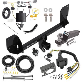 Custom Fit Trailer Hitch Wiring Harness (Plug & Play) 2" Drop Ball-Mount w/ Pin/Clip 2" Chrome Ball Trailer Connector Adapter Brake Control Wiring Kit Circuit Breaker Installation Hardware Installation Instructions 76194 85343 20506 7012a 11 Trailer Hitch Tow Package w/ 7-Way RV Wiring For 16-24 Volvo XC90 w/ 2" Drop Mount 2" Ball Class 4 2" Receiver All Models