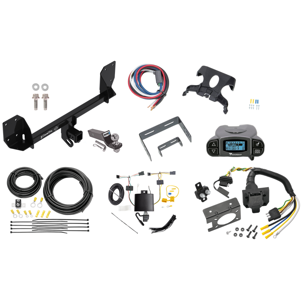 76194 85343 20506 7012a 118773 21536 90195 Draw-Tite Trailer Hitch Tow Package Prodigy P3 Brake Control 18-23 Volvo XC60 7-Way RV Wiring 2" Drop Mount 2" Ball Class 4 2" Receiver Tekonsha 18 19 20 21 22 23 2018 2019 2020 2021 2022 2023 Trailer Hitch Tow Package Prodigy P3 Brake Control For 18-24 Volvo XC60 w/ 7-Way RV Wiring 2" Drop Mount 2" Ball Class 4 2" Receiver Draw-Tite Tekonsha