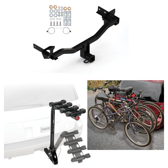 Custom Fit Trailer Hitch 4 Bike Carrier Installation Hardware Installation Instructions 76199 63124 Draw-Tite Trailer Hitch 4 Bike Rack 18-23 Alfa Romeo Stelvio Except Quadrifoglio Approved Recreational Offroad Use Carrier Adult Woman or Child Bicycles F Trailer Hitch w/ 4 Bike Rack For 18-24 Alfa Romeo Stelvio Except Quadrifoglio Approved for Recreational & Offroad Use Carrier for Adult Woman or Child Bicycles Foldable