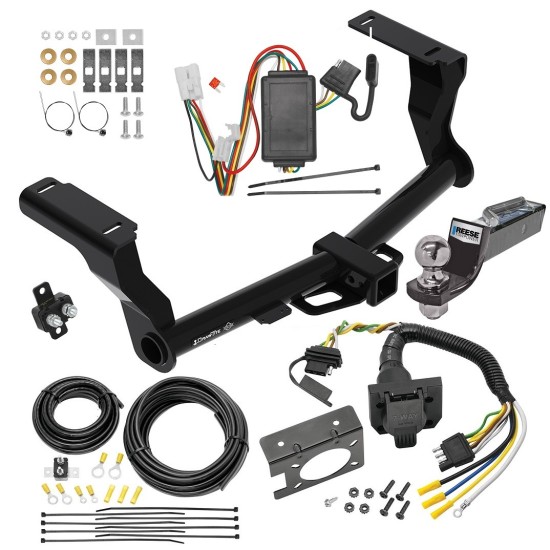 Trailer Hitch Tow Package w/ 7-Way RV Wiring For 16-24 Subaru Crosstrek Except Hybrid w/ 2" Drop Mount 2" Ball Class 3 2" Receiver All Models Trailer Hitch Tow Package w/ 7-Way RV Wiring For 16-24 Subaru Crosstrek Except Hybrid w/ 2" Drop Mount 2" Ball Class 3 2" Receiver All Models