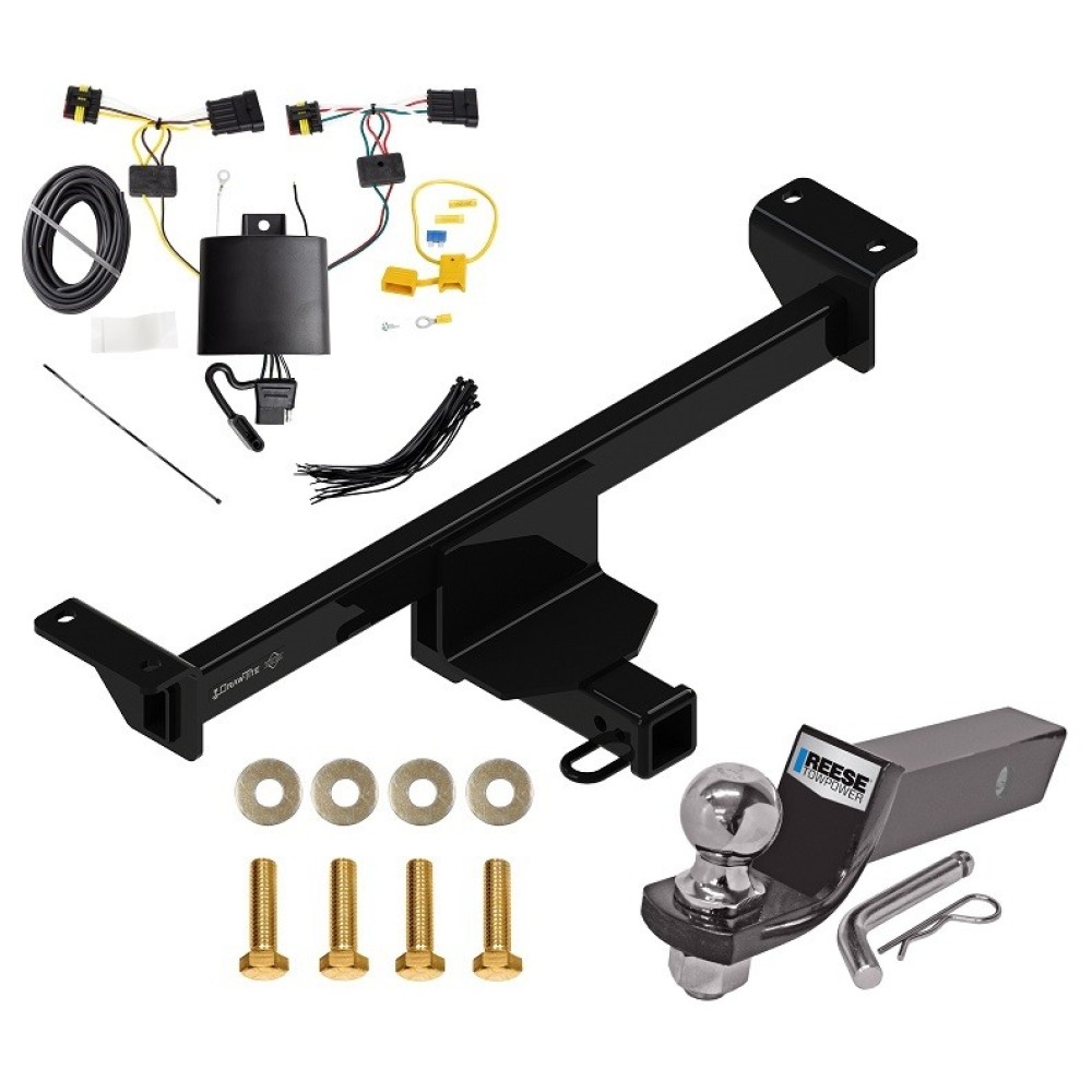 Custom Fit Trailer Hitch Wiring Harness (Plug & Play) 2" Drop Ball-Mount w/ Pin/Clip 2" Chrome Ball Installation Hardware Installation Instructions 84240 118796 21536 Reese Towpower Trailer Tow Hitch 19-22 Infiniti QX50 Complete Package Wiri Reese Trailer Tow Hitch For 19-24 Infiniti QX50 Complete Package w/ Wiring and 2" Ball