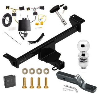 Custom Fit Trailer Hitch Wiring Harness(Plug & Play) 2" Drop Ball-Mount w/ Pin/Clip 2" Chrome Ball Security Lock Pin Rubber Hitch Plug Cover Installation Hardware Installation Instructions 76240 118796 23 63845 580407 7010 Draw-Tite Trailer Trailer Tow Hitch For 19-24 Infiniti QX50 Deluxe Package Wiring 2" Ball and Lock