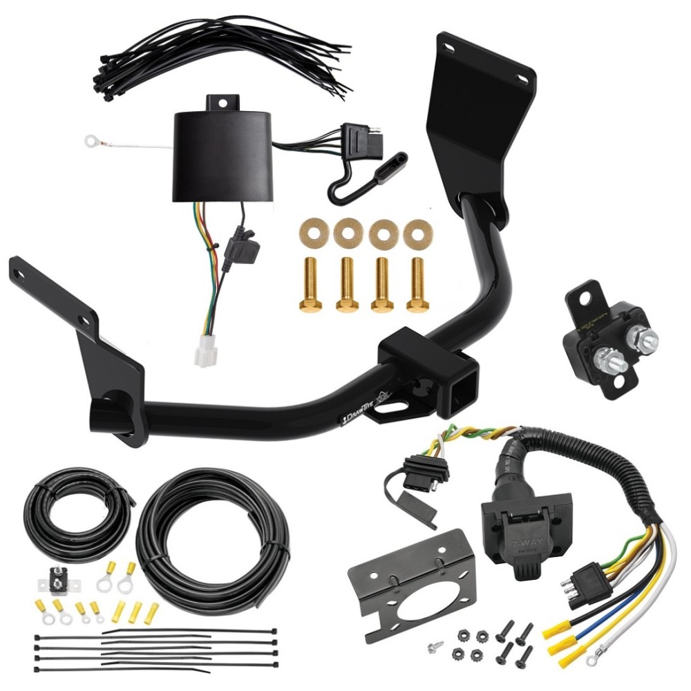 Custom Fit Trailer Hitch Wiring Harness (Plug & Play) Trailer Connector Adapter Brake Control Wiring Kit Circuit Breaker Installation Hardware Installation Instructions 76268 85343 20506 7012a 118800 Draw-Tite Trailer Hitch 7-Way RV Wiring 19-22 Acura Trailer Hitch w/ 7-Way RV Wiring For 19-24 Acura RDX With +12V Power Provision Class 3 2" Receiver