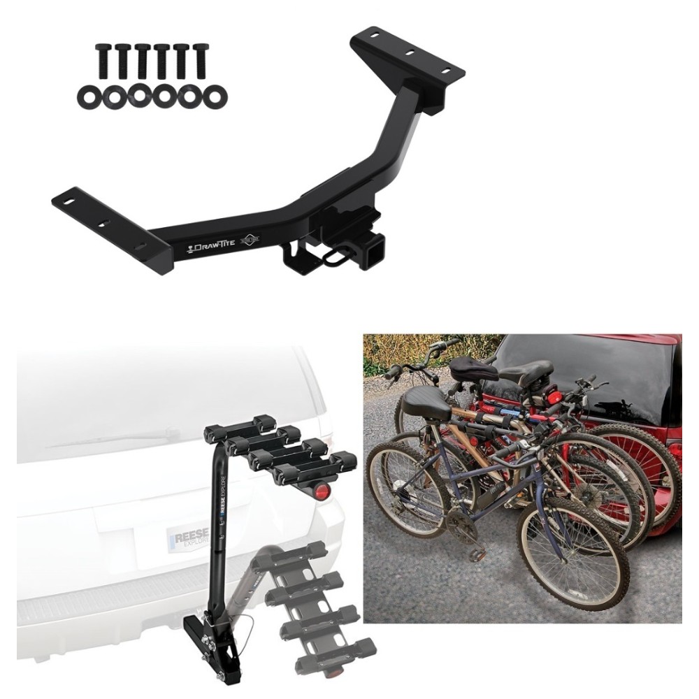 Custom Fit Trailer Hitch 4 Bike Carrier Installation Hardware Installation Instructions 76290 63124 Draw-Tite Trailer Hitch 4 Bike Rack 19-23 Honda Passport All Styles Approved Recreational Offroad Use Carrier Adult Woman or Child Bicycles Foldable 19 20 Trailer Hitch w/ 4 Bike Rack For 19-24 Honda Passport All Styles Approved for Recreational & Offroad Use Carrier for Adult Woman or Child Bicycles Foldable