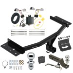 Ultimate Tow Package For 20-23 Ford Explorer Trailer Hitch w/ Wiring 2" Drop Mount Dual 2" and 1-7/8" Ball Lock Bracket Cover 2" Receiver