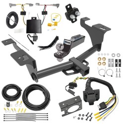 Trailer Hitch Tow Package w/ 7-Way RV Wiring For 20-22 Subaru Legacy Sedan w/ 2" Drop Mount 2" Ball Class 3 2" Receiver  Trailer Hitch Tow Package w/ 7-Way RV Wiring For 20-22 Subaru Legacy Sedan w/ 2" Drop Mount 2" Ball Class 3 2" Receiver