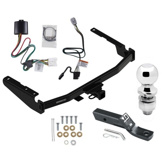 Custom Fit Trailer Hitch Wiring Harness (Plug & Play) 2" Drop Ball-Mount w/ Pin/Clip 2" Chrome Ball Installation Hardware Installation Instructions 76336 118827 23 63845 Draw-Tite Trailer Tow Hitch 20-24 Toyota Highlander Except with Twin-T Trailer Tow Hitch For 20-24 Toyota Highlander Except with Twin-Tip Exhaust Complete Package w/ Wiring and 2" Ball