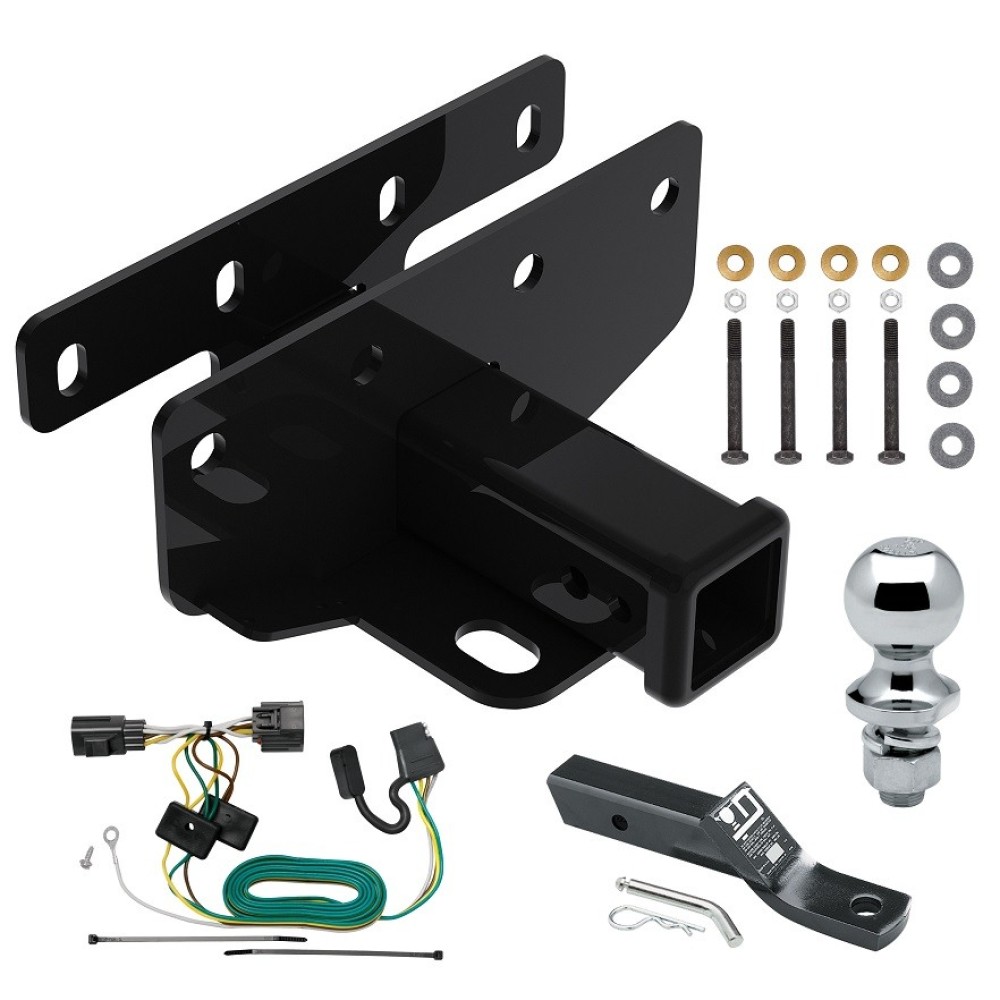Custom Fit Trailer Hitch Wiring Harness (Plug & Play) 2" Drop Ball-Mount w/ Pin/Clip 1-7/8" Chrome Ball Installation Hardware Installation Instructions 76382 118416 23 63816 Draw-Tite Trailer Tow Hitch 07-17 Jeep Wrangler 2018 Wrangler JK E Trailer Tow Hitch For 07-17 Jeep Wrangler 2018 Wrangler JK Except w/Right Hand Drive 2" Receiver Complete Package w/ Wiring and 1-7/8" Ball