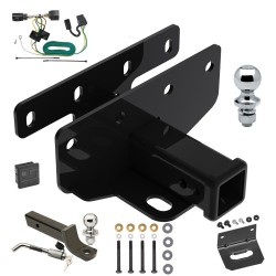 Ultimate Tow Package For 07-17 Jeep Wrangler 2018 Wrangler JK Trailer Hitch w/ Wiring 2" Drop Mount Dual 2" and 1-7/8" Ball Lock Bracket Cover 2" Receiver  Ultimate Tow Package For 07-17 Jeep Wrangler 2018 Wrangler JK Trailer Hitch w/ Wiring 2" Drop Mount Dual 2" and 1-7/8" Ball Lock Bracket Cover 2" Receiver