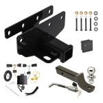 Custom Fit Trailer Hitch Wiring Harness (Plug & Play) 2" Drop Ball-Mount w/ Locking Pin/Clip 2" Chrome Ball Rubber Hitch Plug Cover Installation Hardware Installation Instructions 76382 118786 7005111 7010 Draw-Tite Trailer Tow Hitch 18-23 J Trailer Tow Hitch For 18-24 Jeep Wrangler JL (New Body Style) Deluxe Package Wiring 2" Ball Mount and Lock
