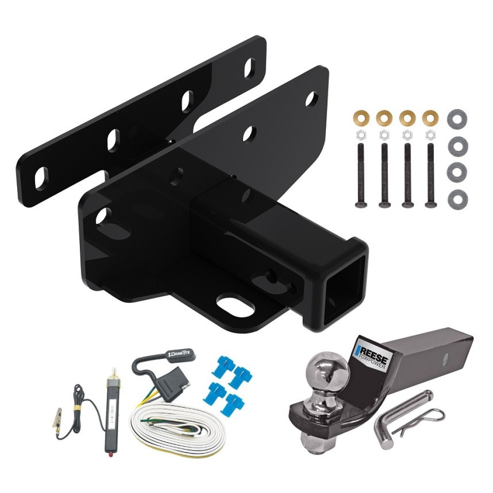Custom Fit Trailer Hitch Wiring Harness (Requires Splicing) 2" Drop Ball-Mount w/ Pin/Clip 2" Chrome Ball Installation Hardware Installation Instructions 76382 20252 21536 Draw-Tite Tow Package 07-17 Jeep Wrangler 2018 JK Right Hand Drive Trail Tow Package For 07-17 Jeep Wrangler 2018 JK Right Hand Drive Trailer Hitch w/ Wiring 2" Drop Mount 2" Ball 2" Receiver