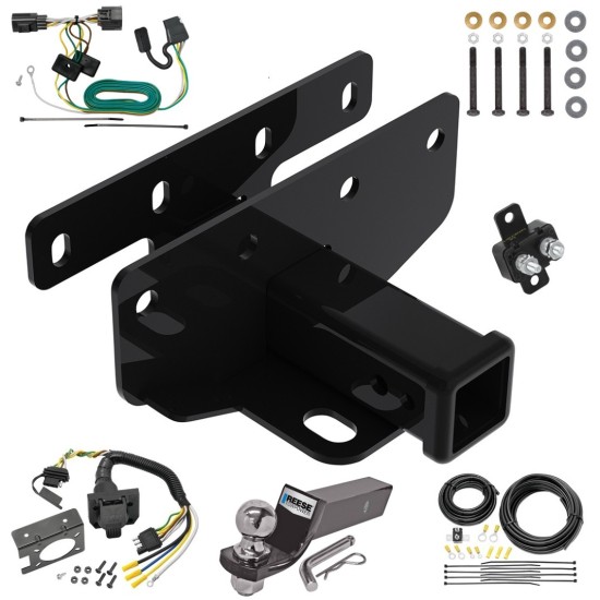 Custom Fit Trailer Hitch Wiring Harness (Plug & Play) 2" Drop Ball-Mount w/ Pin/Clip 2" Chrome Ball Trailer Connector Adapter Brake Control Wiring Kit Circuit Breaker Installation Hardware Installation Instructions 76382 85343 20506 7012a 11 Trailer Hitch Tow Package w/ 7-Way RV Wiring For 07-17 Jeep Wrangler 2018 Wrangler JK Except w/Right Hand Drive w/ 2" Drop Mount 2" Ball Class 3 2" Receiver