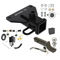 Trailer Tow Hitch For For 20-25 Jeep Gladiator Deluxe Package Wiring 2" Ball Mount and Lock