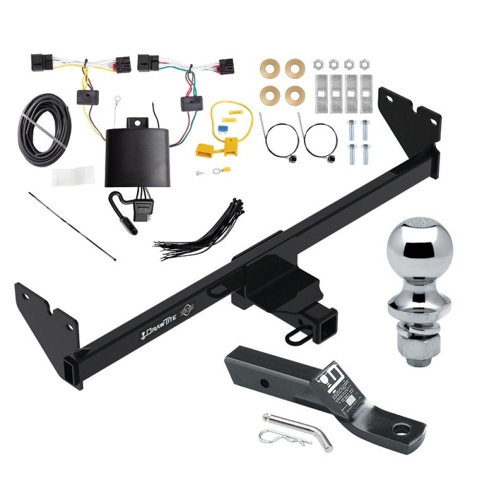 Trailer Tow Hitch For 20-24 Volkswagen Atlas Cross Sport Class 3 2" Receiver Complete Package w/ Wiring and 1-7/8" Ball Trailer Tow Hitch For 20-24 Volkswagen Atlas Cross Sport Class 3 2" Receiver Complete Package w/ Wiring and 1-7/8" Ball